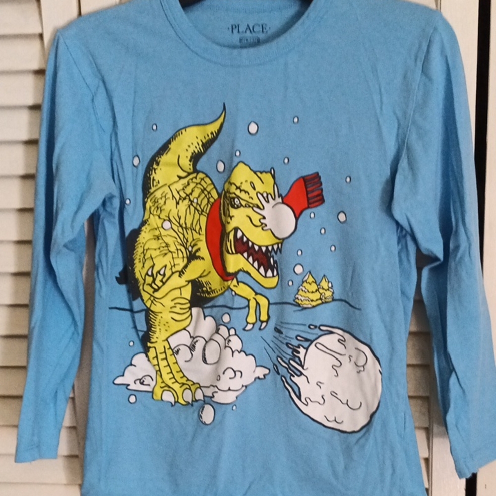 The Children's Place Blue Dinosaur Long Sleeve Tee